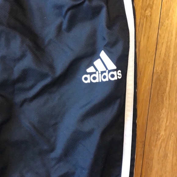 ADIDAS White Striped Black Athletic Pants - Picture 5 of 5